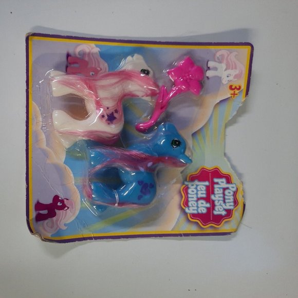 VINTAGE Greenbrier International Pony Playset NEW 2 Ponies And Brush Set - Picture 2 of 7